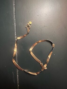 Gold Tone Women's Herringbone Chain Bracelet - Elegant Everyday Accessory